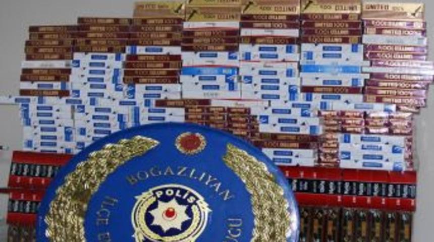 Yozgat'ta 3 bin 250 paket ka&ccedil;ak sigara ele ge&ccedil;irildi