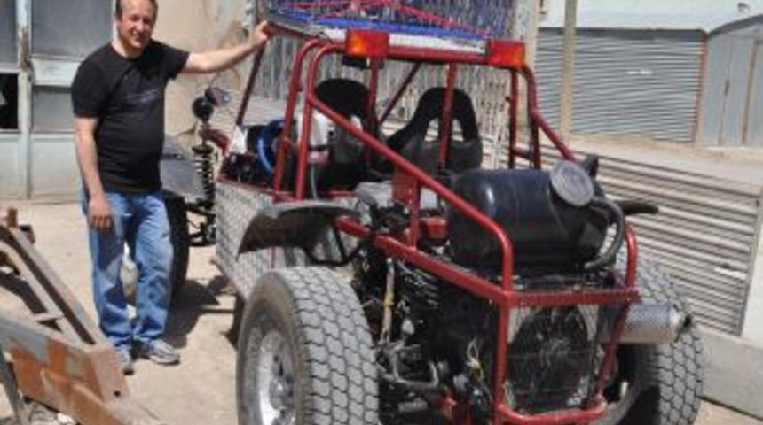 Resim &ouml;ğretmeni, arazi aracı tasarladı