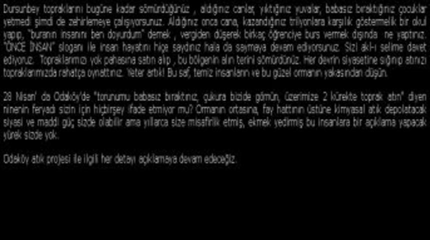 Katı atık depolama tesisi yapmak isteyen iş adamının internet sitesi &ccedil;&ouml;kertildi