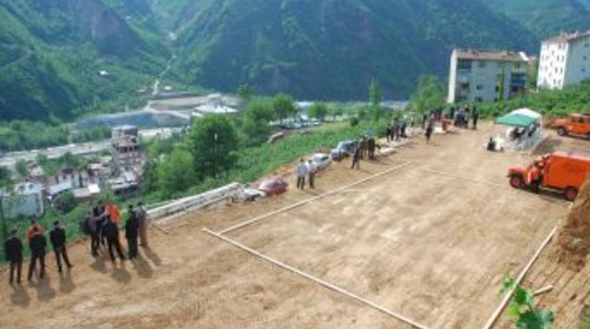 Giresun'un Doğankent İl&ccedil;esinde Afet Konutlarının Temeli Atıldı