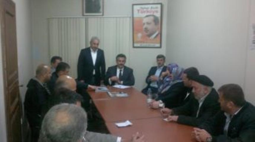 Ak Parti D&uuml;zce İl Başkan Adayı Kaşıkoğlu Ak&ccedil;akoca'da  Temaslarda Bulunuyor