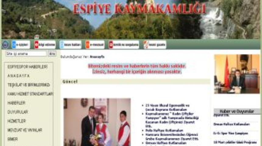 Kaymakamlık resmi sitesindeki haber ve resimlerin alınmasını yasakladı