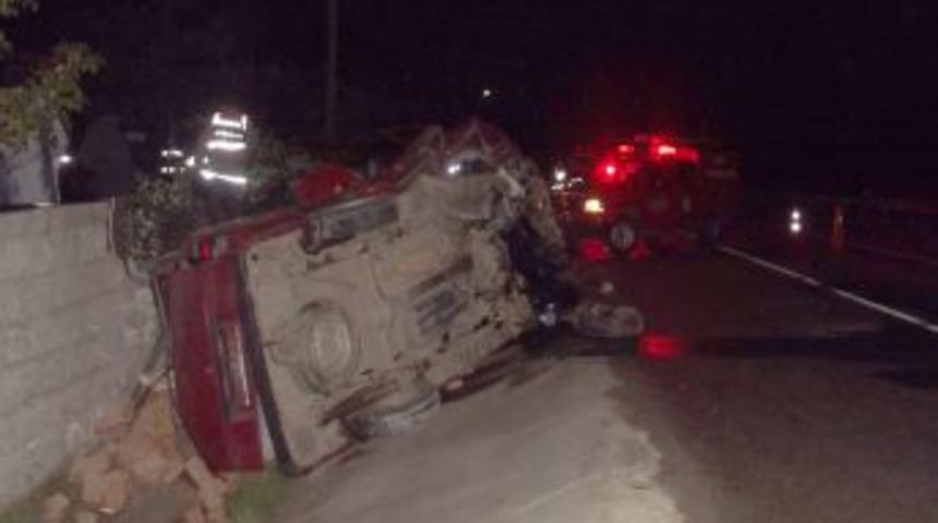 Takla atan ara&ccedil;ta sıkışan bir kişi hayatını kaybetti