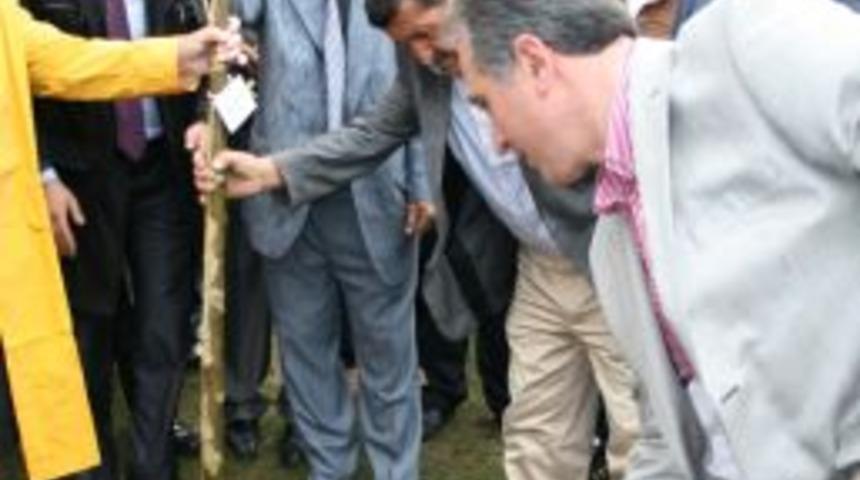 İl &Ouml;zel İdaresi, k&ouml;yl&uuml;ye gelir sağlayacak mahlep ve badem fidanı dikiyor