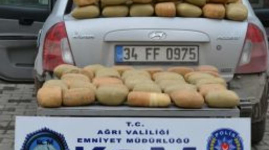 Ağrı'da 105 Kilo Toz Esrar Ele Ge&ccedil;irildi