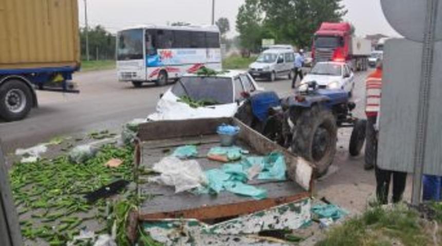 Karayolu Salatalık Tarlasına D&ouml;nd&uuml;