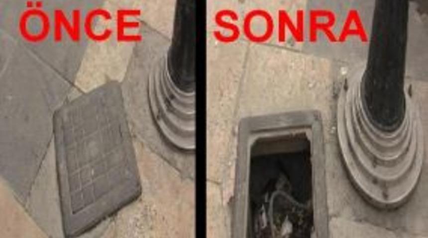 Belediye takıyor onlar &ccedil;alıyor