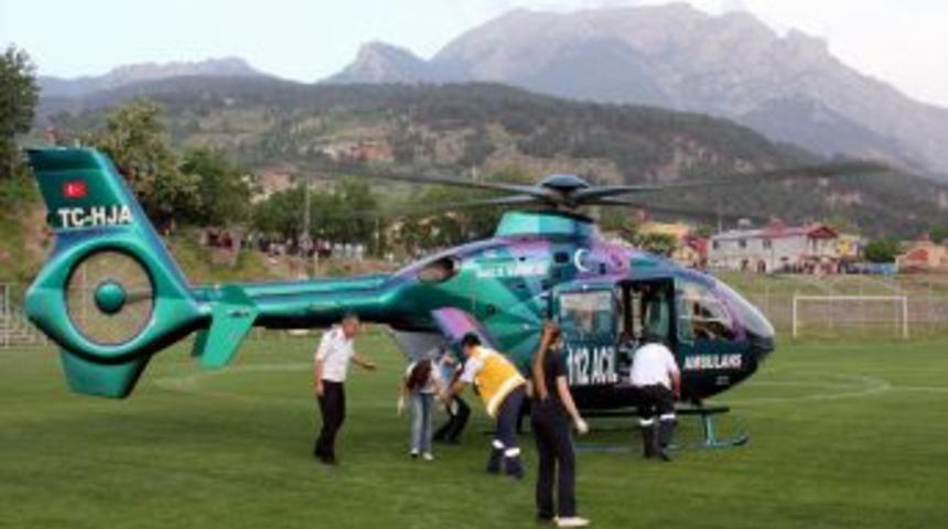 Kalp Krizi Ge&ccedil;irdi İmdadına Ambulans Helikopter Yetişti