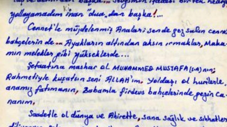 İşte Yazıcıoğlu&rsquo;nun el yazısından annesine yazdığı mektup