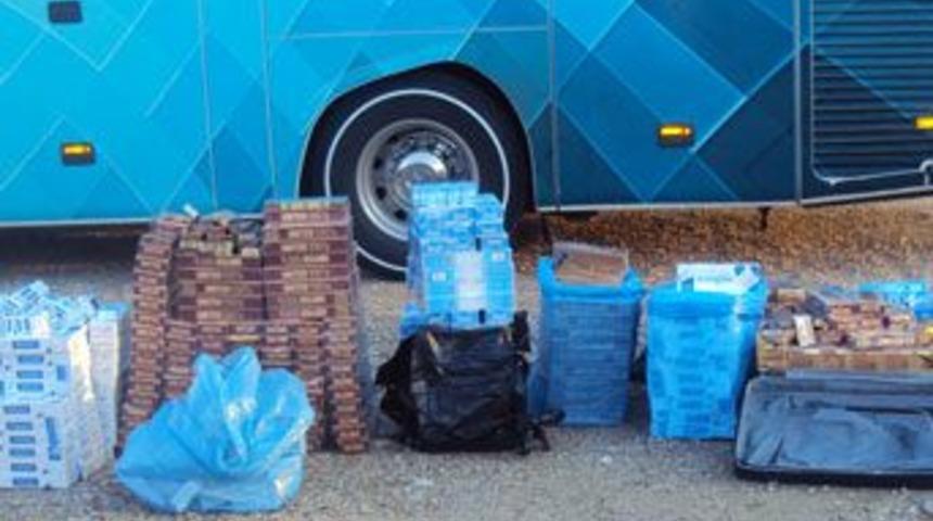 Manavgat'ta ka&ccedil;ak sigara operasyonu