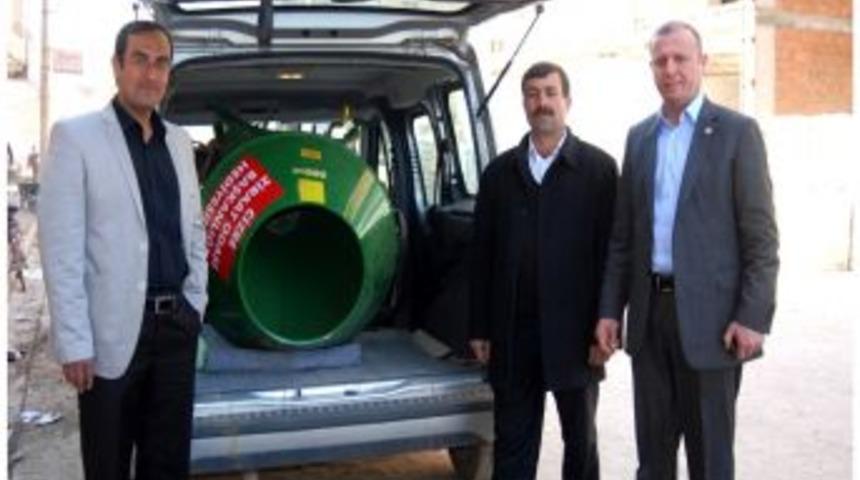 Cizre Ziraat Odası'ndan &Ccedil;ift&ccedil;ilere G&uuml;bre Serme Makinesi