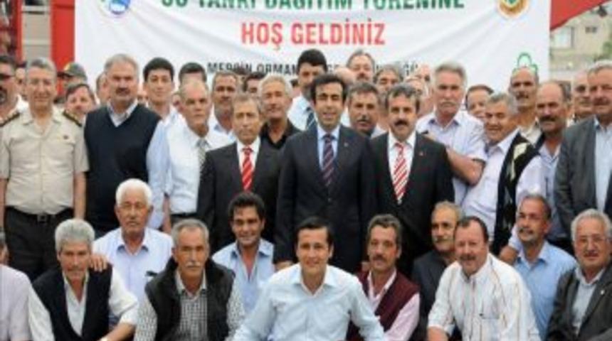 Orman K&ouml;ylerine Yangına Karşı Su Tankları Verildi