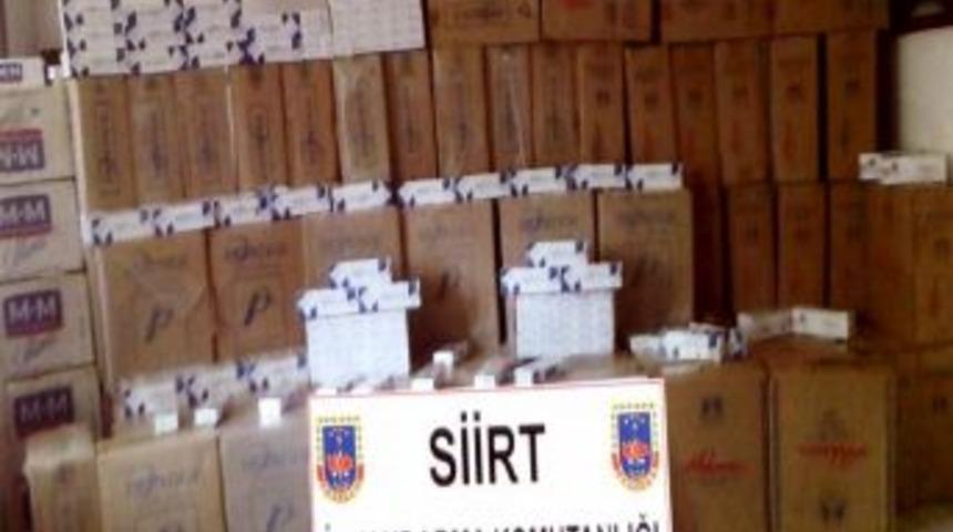 Siirt'te 52 Bin 250 Paket Ka&ccedil;ak Sigara Ele Ge&ccedil;irildi