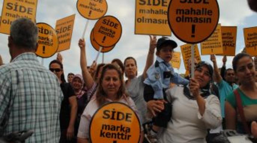 Sideliler, 'tarihi Kentler Mahalle Olamaz' Diyor