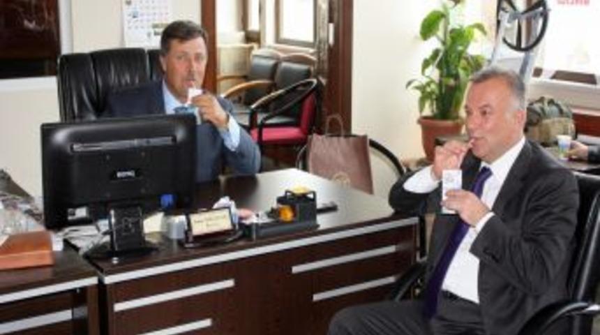 Başkan Kaya'dan S&uuml;t &Uuml;reticilerine Ziyaret