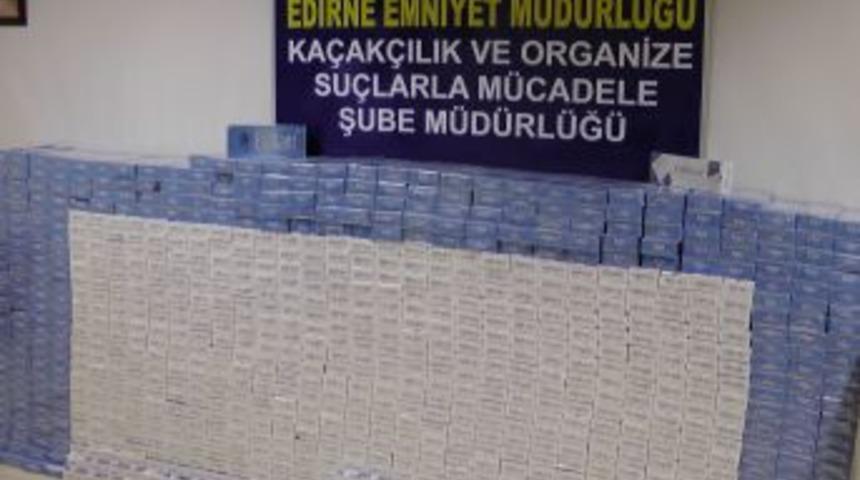 Edirne'de 9 Bin Paket Ka&ccedil;ak Sigara Ele Ge&ccedil;irildi