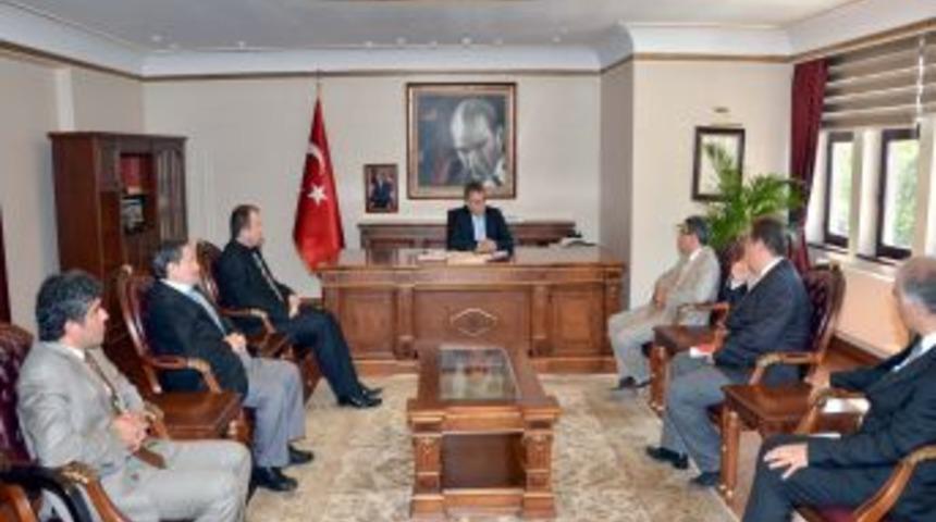 Kamu Hastaneler Birliği Başkanı Hasan &Ccedil;ağıl, Vali İzzettin K&uuml;&ccedil;&uuml;k'&uuml; Ziyaret Etti