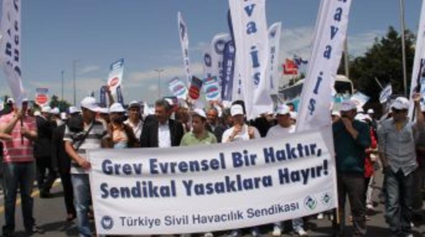 Hava- İş Sendikası Eylem Yaptı