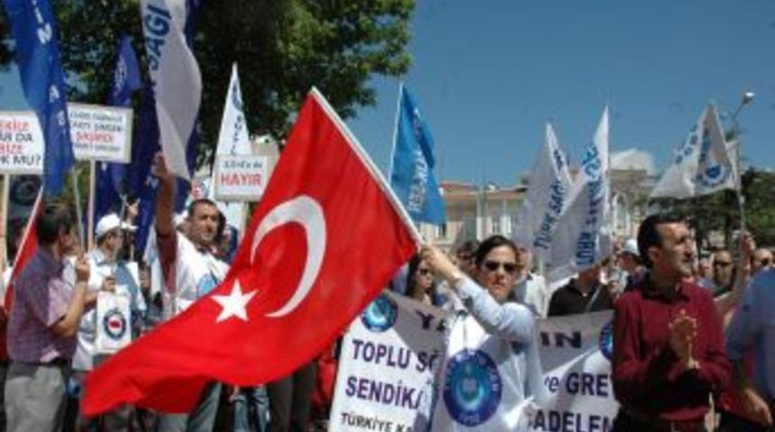 Tekirdağ'da Memurlar Eylem Yaptı