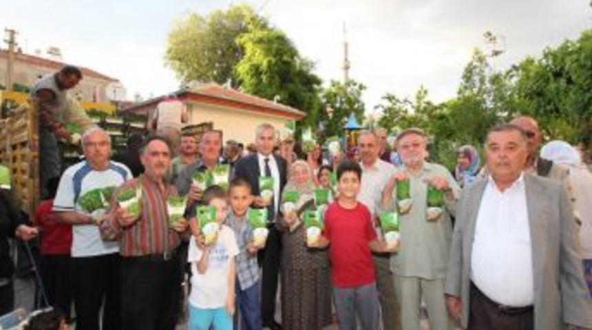 Başkan Zolan, Fesleğen Mahallesi'nde Fesleğen Dağıttı