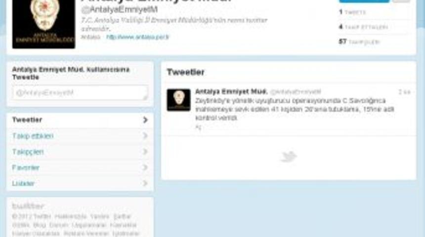 Uyuşturucu Operasyonu Twıtter'da