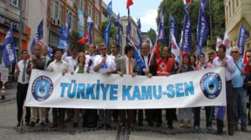 Kamu-Sen'den "zam" Protestosu