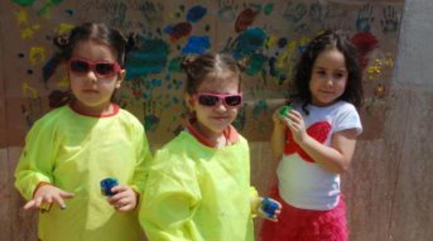 Minikler A&ccedil;ık Havada Resim Yaptı