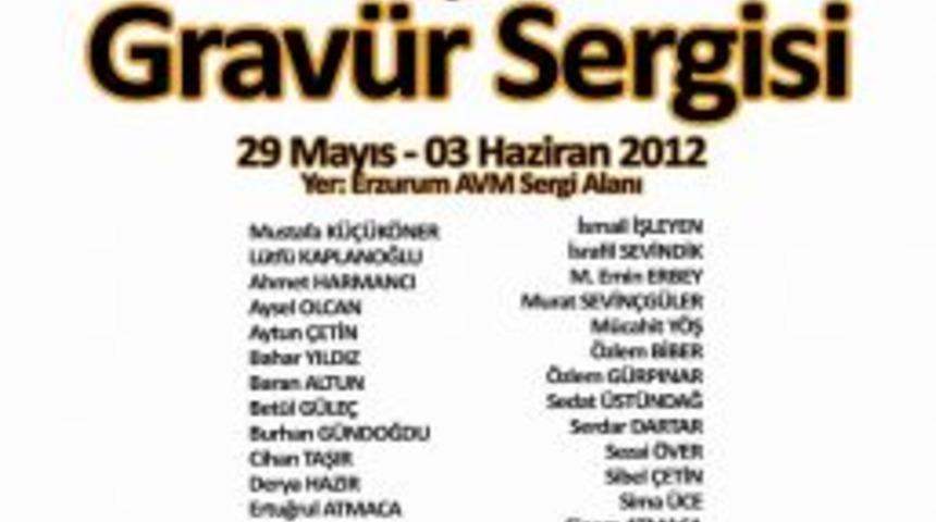 Erzurum Avm'de Grav&uuml;r Sergisi