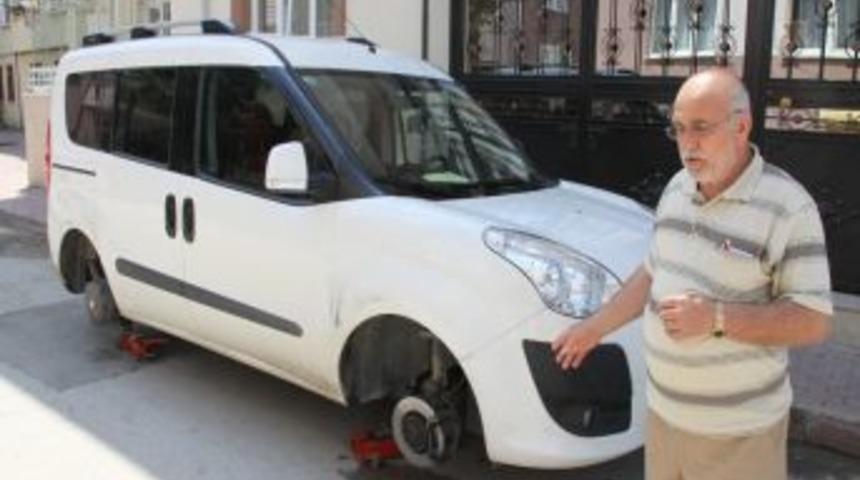 Bursa'da Park Halindeki 7 Aracın Lastikleri Kesildi