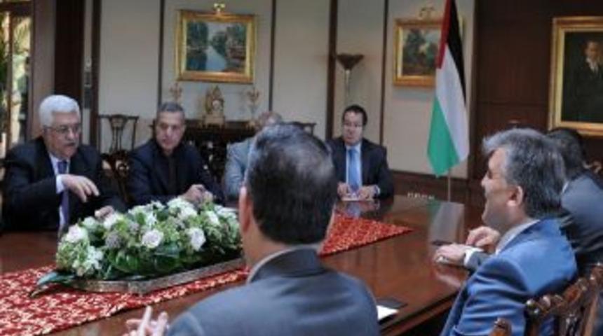 Cumhurbaşkanı G&uuml;l, Mahmud Abbas Ile G&ouml;r&uuml;şt&uuml;