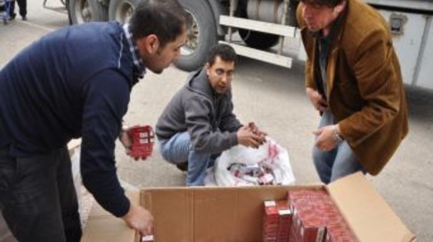 Aksaray&rsquo;da 28 Bin Paket Ka&ccedil;ak Sigara Ele Ge&ccedil;irildi
