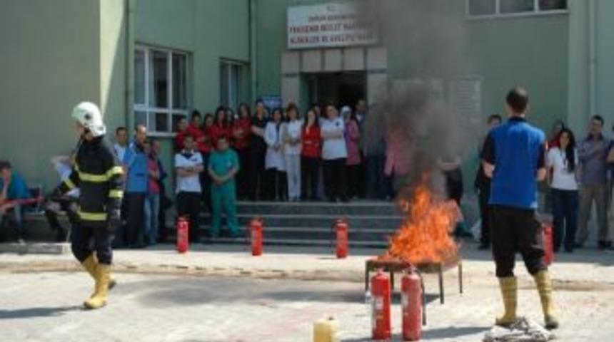 Hastanede Yangın Tatbikatı