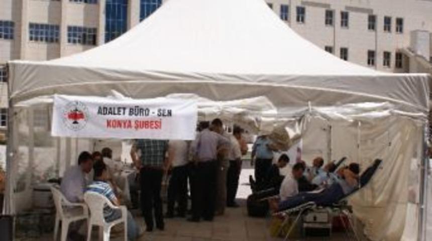 Konya&rsquo;da Adalet B&uuml;ro-sen&rsquo;den Kan Bağışı