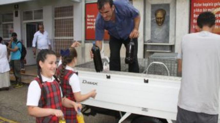 &Ouml;ğrenciler 100 Litre Atık Yağ Topladı