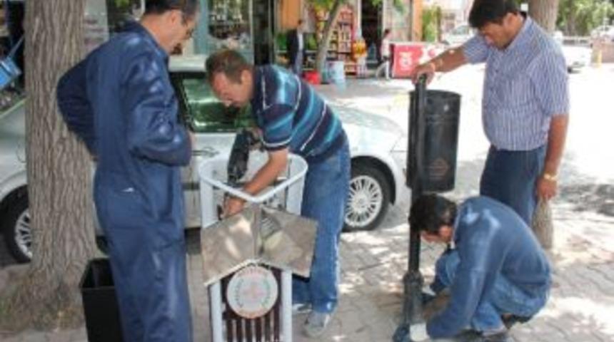 Nevşehir&rsquo;de Cadde Ve Bulvarlara Yeni &Ccedil;&ouml;p Kutuları