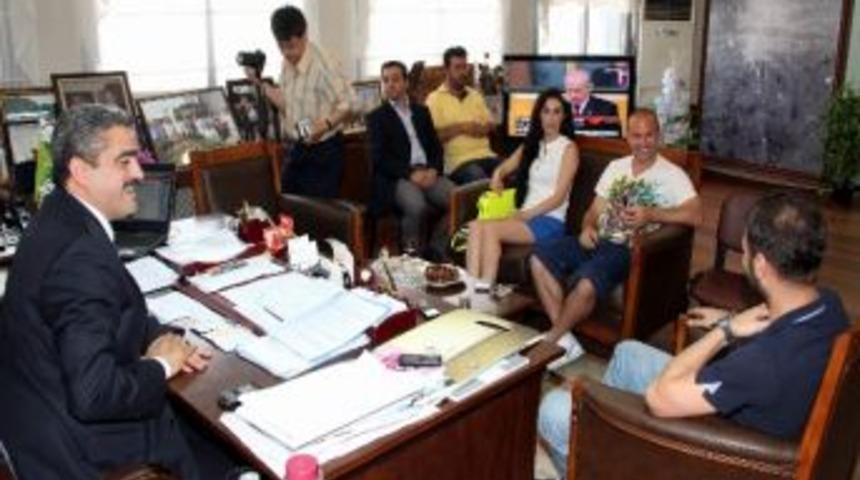 Serkan Ve Aydın&rsquo;dan Adlarını Yaşatan Başkan Alıcık&rsquo;a Ziyaret