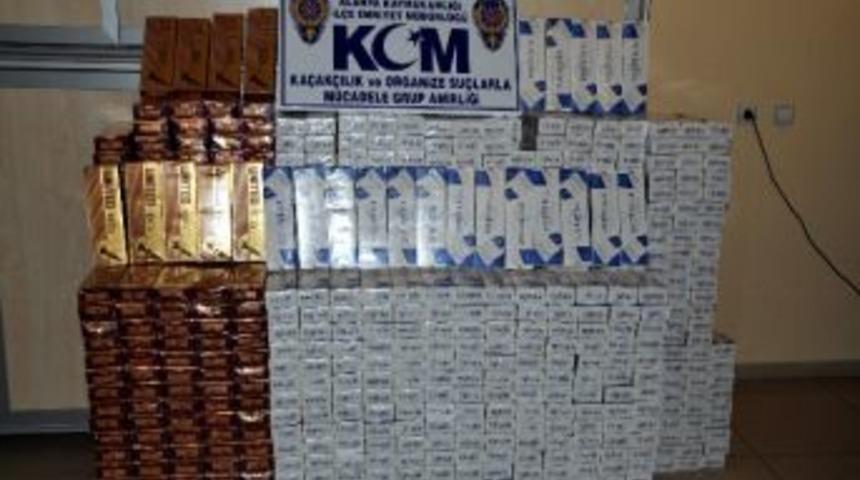 Alanya'da 8 Bin 500 Paket Ka&ccedil;ak Sigara Ele Ge&ccedil;irildi