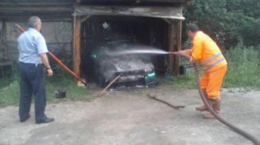 Daday&rsquo;da Bir Ara&ccedil; Durduğu Yerde Alev Aldı