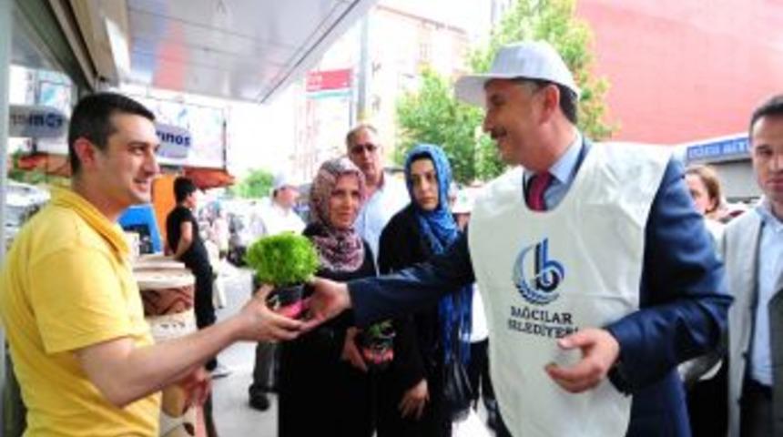 Bağcılar'da 20 Bin Fesleğen Dağıtıldı
