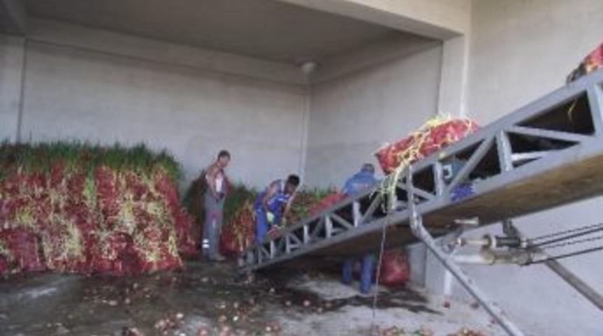 Kulu&rsquo;da 400 Ton Kuru Soğan &Ccedil;&ouml;pe D&ouml;k&uuml;ld&uuml;