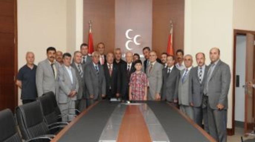 Mhp Yerk&ouml;y İl&ccedil;e Teşkilatından Genel Başkanları Bah&ccedil;eli&rsquo;ye Ziyaret