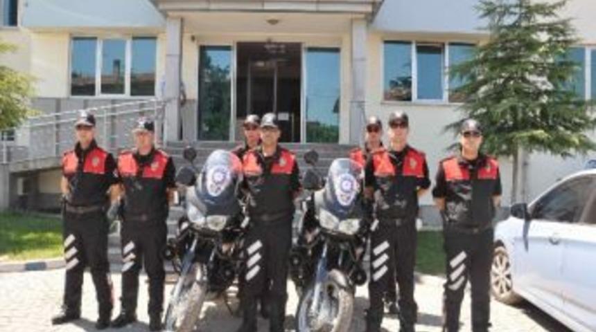 Soma'da Motosikletli Polis Timi G&ouml;reve Başladı