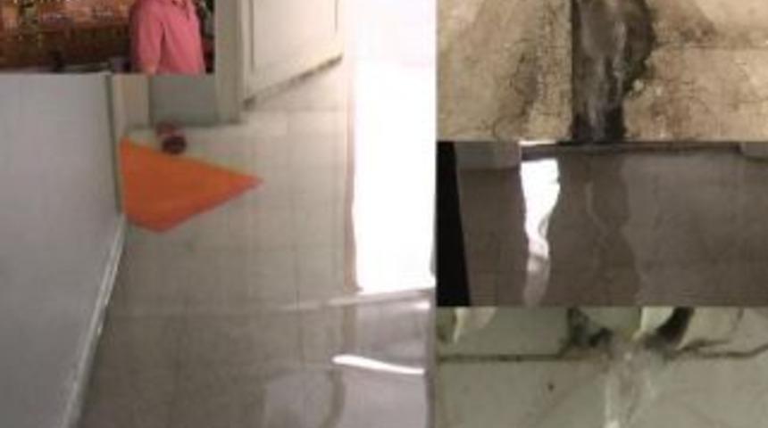 Urfa&rsquo;da apartmanı su bastı