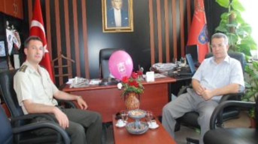 Didim İl&ccedil;e Jandarma Komutanı Akg&uuml;n'den Kuruluş Ziyaretleri