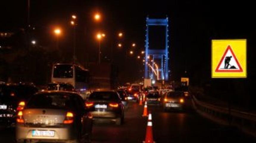 Fatih Sultan Mehmet K&ouml;pr&uuml;s&uuml;'nde Yol &Ccedil;alışması Başladı