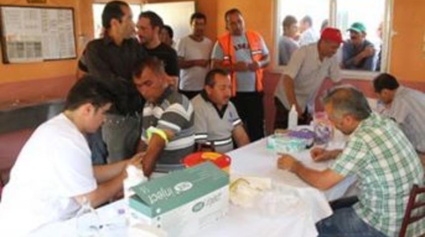 Belediye personeli sağlık taramasından ge&ccedil;ti