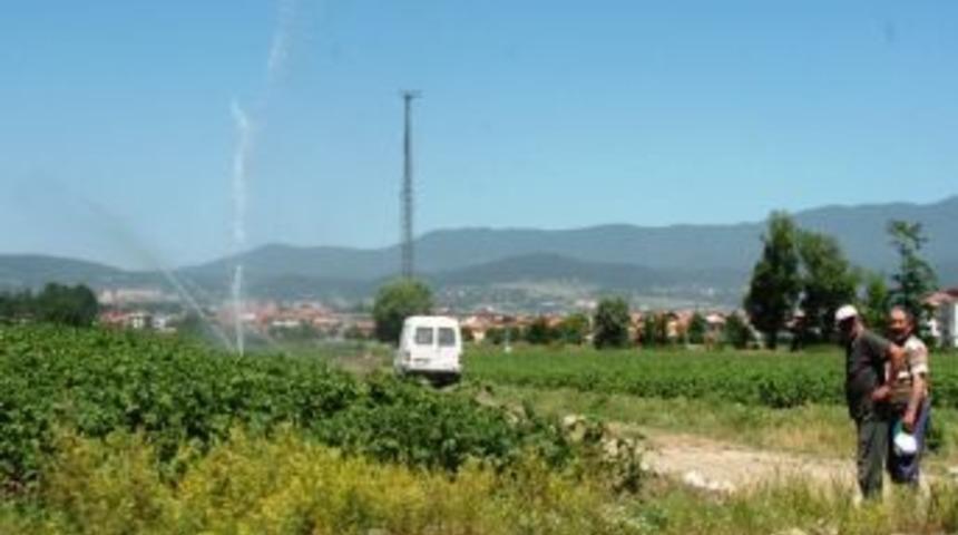 Bolu&rsquo;da Patates Tarlaları Sulanıyor