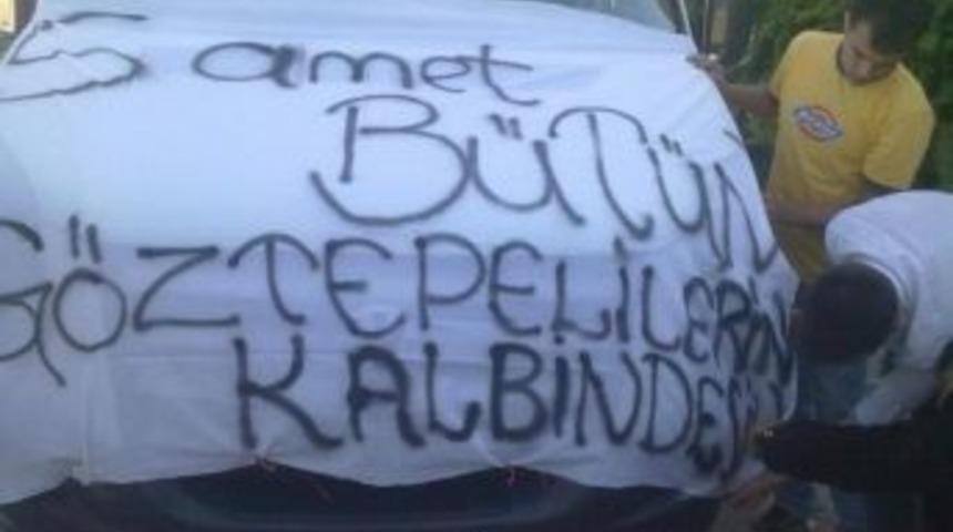 İzmirli Taraftarlar G&ouml;ztepeli Samet İ&ccedil;in Tek Y&uuml;rek Oldu