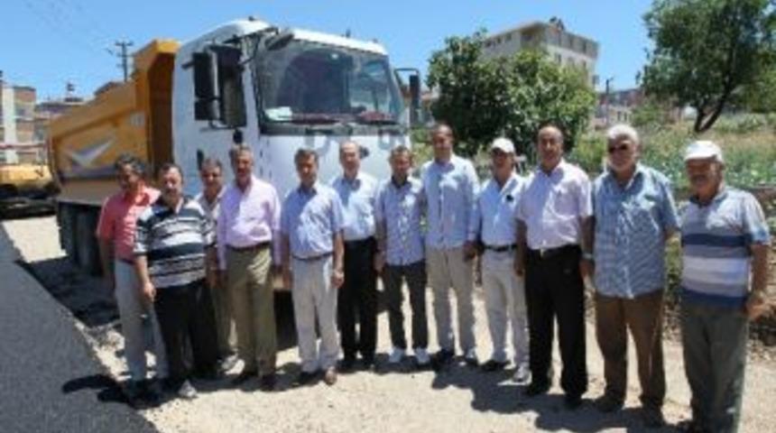 Başkan K&ouml;şker Asfaltlama &Ccedil;alışmalarını İnceledi