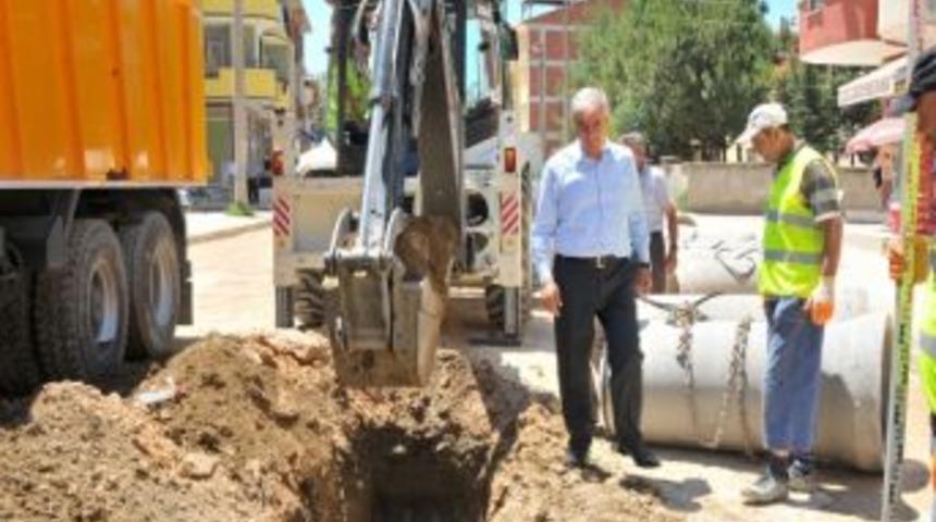 Erbaa&rsquo;da Yağmur Suyu Drenaj Hattı &Ccedil;alışmaları